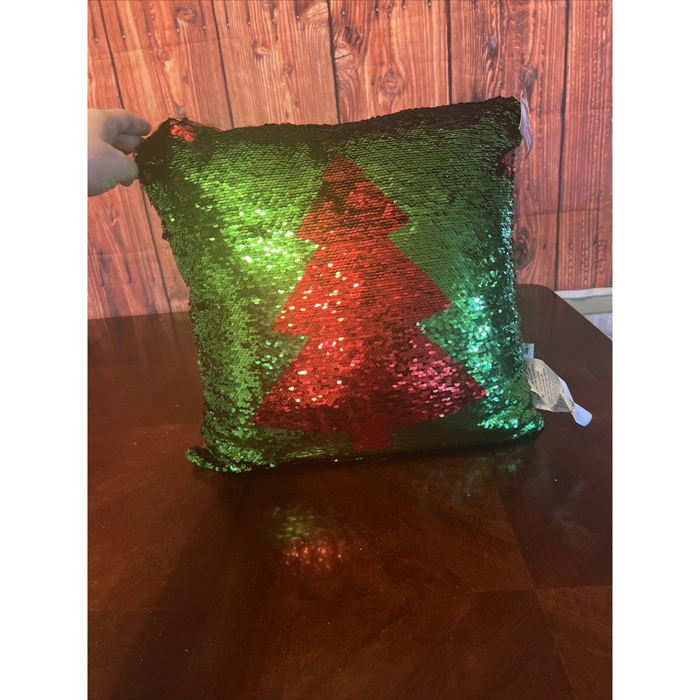 Decorative Pillow Christmas Tree - Throw Pillow Change Color Red And Green